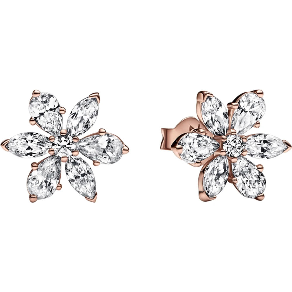 Amazon.com: PANDORA Square Sparkle Halo Stud Earrings - Gold Earrings for  Women - Great Gift for Her - 14k Rose Gold with Sparkling Cubic Zirconia:  Clothing, Shoes & Jewelry